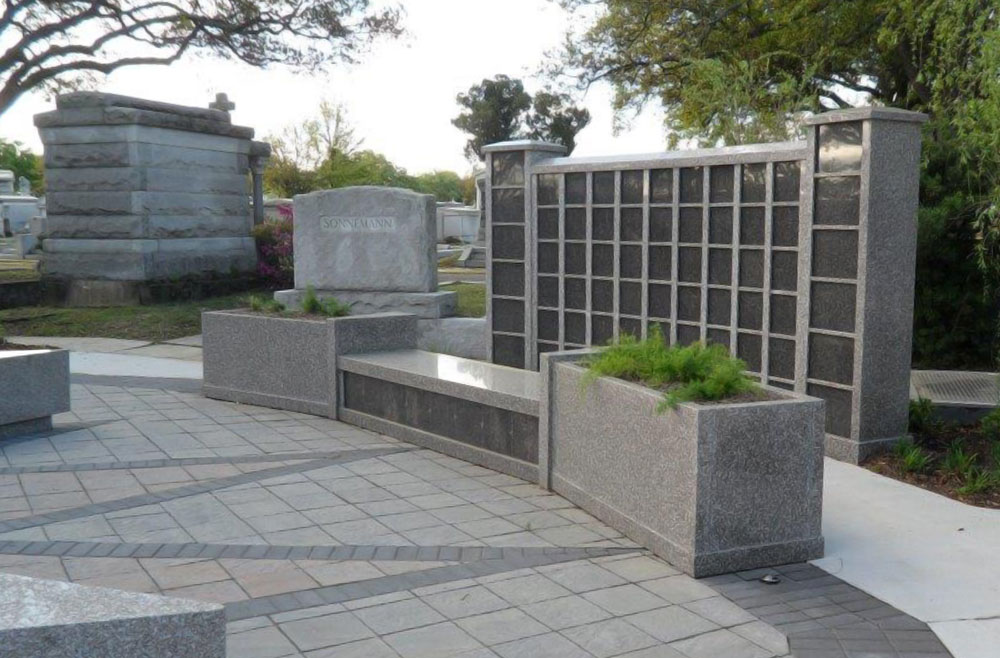 Columbaria with Meditation Bench & Planters - 66 Niche
